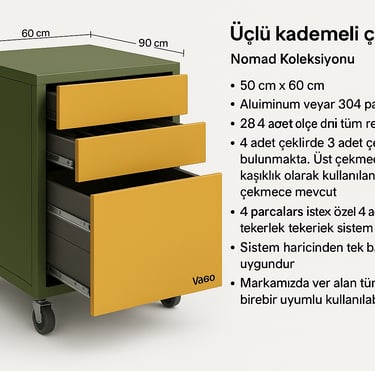 modüler dış mekan mutfaklar için çekmece modülü- hava koşullarından etkilenmez