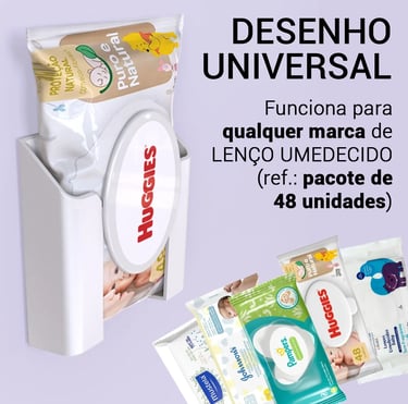 Dispenser Porta Lenço Toalha Umedecido Parede Universal 