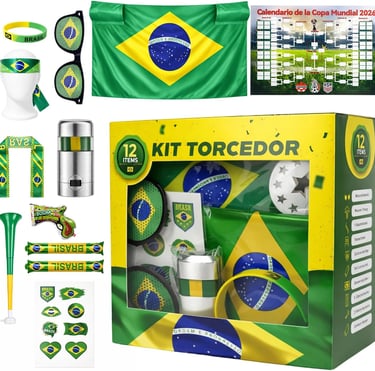 Kit Torcedor Brasil Copa 2026 – 12 Peças