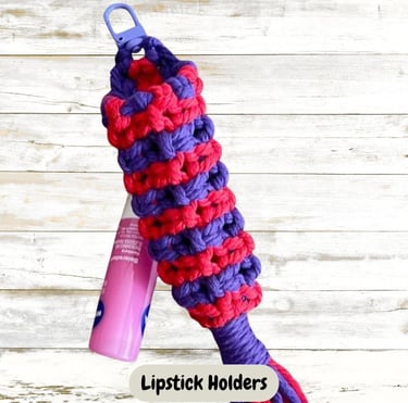 lipstick holder handmade macrame