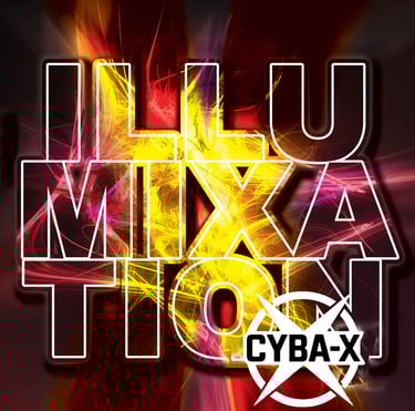 a large, colourful poster with the words illumination and a logo