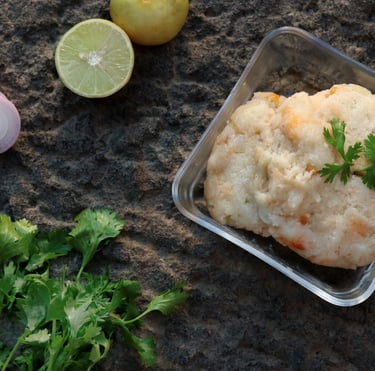 A traditional South Indian Breakfast Bowl named Rava Upma