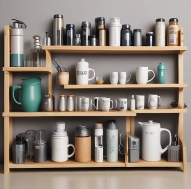 A supermarket aisle filled with various cleaning products, organized neatly on shelves. Promotional sale tags are visible on many items, indicating discounted prices. A promotional stand-up banner on the left features a smiling woman holding clean laundry, with a slogan in Hindi.