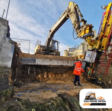 Expert Soil Nailing Contractors in Bangalore | VNS Prime Infra Pvt Ltd