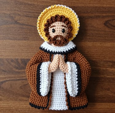 Close-up of a handcrafted rosary made with natural stones and wooden beads.