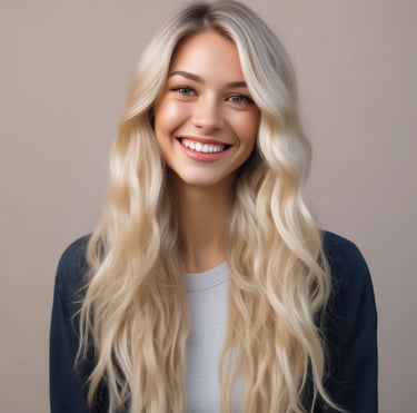 A happy customer holding Hair Rebirth Strong products.