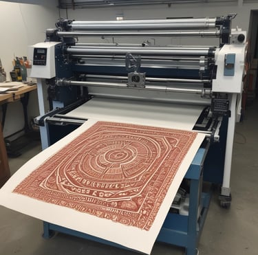 A vibrant display of various printed materials showcasing the brand's offerings.