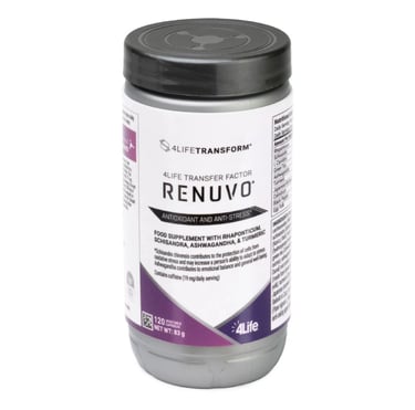 4Life Renuvo met antioxidanten en adaptogenen voor stressvermindering en ondersteuning van celbescherming