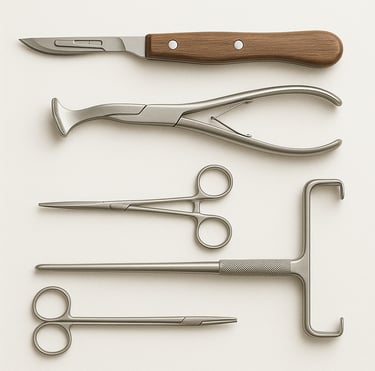 Veterinary surgical instruments for animal care