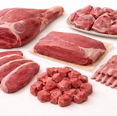 Premium halal camel meat cuts selection prepared for international export market