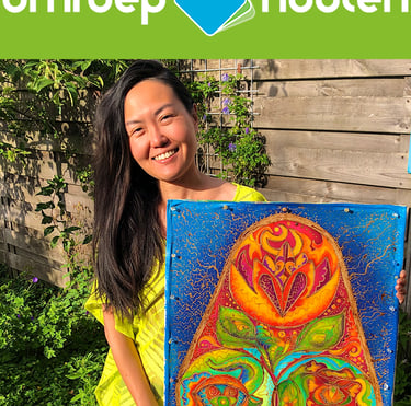 Omroep Houten, Dutch Radio interview, Shuen-Li Spirit, Batik artist, Netherlands, Houten