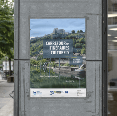 Affiche et supports pour événement séminaire tourisme