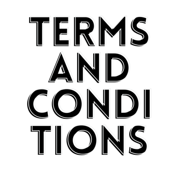 A white square with the words "terms and conditions"