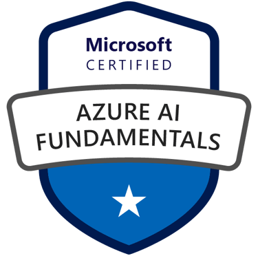 AI-900 Azure AI fundamental certification badge