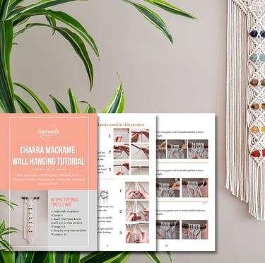 Macrame pattern PDF document with photos and step-by-step instructions