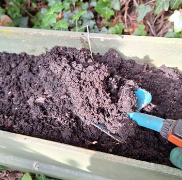 brown garden bed soil after using weed killers