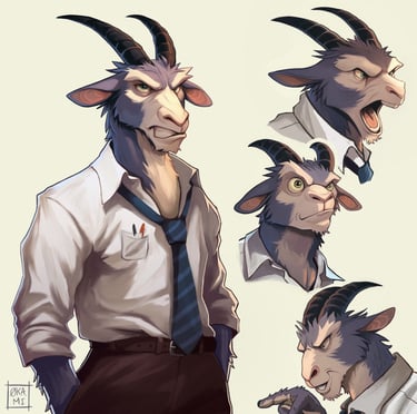 okami art character design animal antropomorphe furry fiche personnage