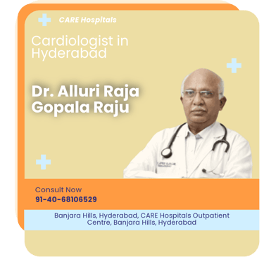 A graphical representation highlighting Dr. Alluri Raja as the Best Cardiologist in Hyderabad