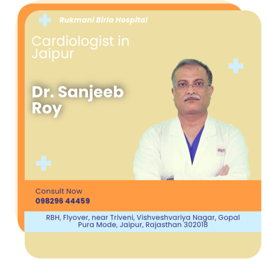 A graphical representation highlighting Dr. Sanjeeb Roy as the Best Cardiologist in Jaipur.