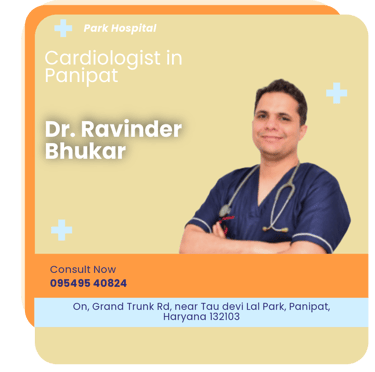 A graphical representation highlighting Dr. Ravinder Bhukar as the Best Cardiologist in Panipat.