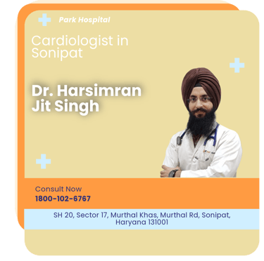 A graphical representation highlighting Dr. Harsimran Jit Singh as the Best Cardiologist in Sonipat.