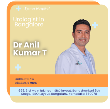 A graphical representation highlighting Dr. Anil Kumar T as the Best Urologist in Bangalore.