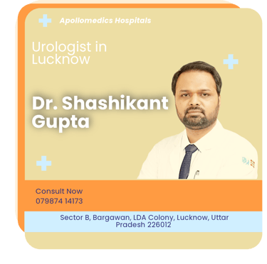 A graphical representation highlighting Dr. Shashikant Gupta as the Best Urologist in Lucknow.
