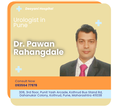 A graphical representation highlighting Dr. Pawan Rahangdale as the Best Urologist in Pune.