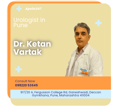 A graphical representation highlighting Dr. Ketan Vartak as the Best Urologist in Pune.