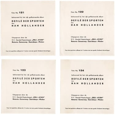1938 Deli-Atjeh Defilé Der Sporten By Han Hollander, Korfball Cards (Netherlands) Back Netball Rare