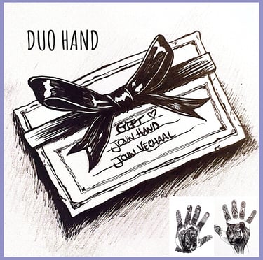 cadeau bon uniek betekenisvol cadeau hand getekend - duo hand met tijger en beer