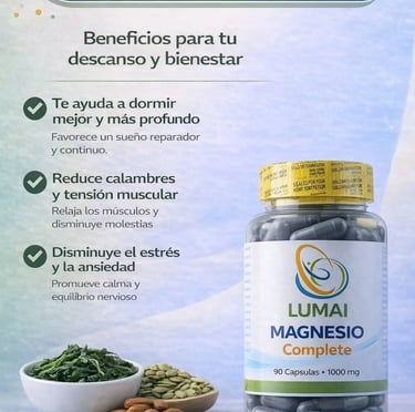 Beneficios del magnesio Complete de LUMAI