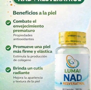 Los Beneficios del NAD y Resveratrol de LUMAI