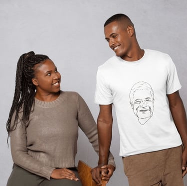 t-shirt bio personnalisé portrait simplet