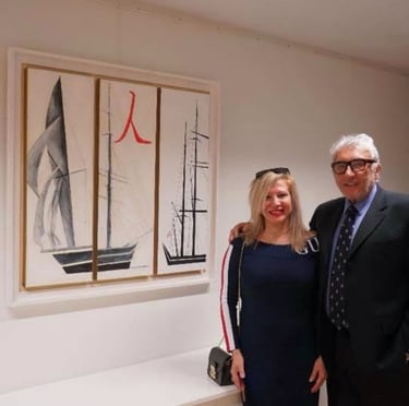 Iris Devote LITTARDI - Exposition avec le Directeur General du Yacht Club Monaco Bernard d Alessandri
