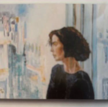 Iris Devote LITTARDI © - "Look" 1990 - huile sur toile