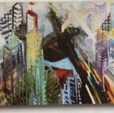 Iris Devote LITTARDI © - "New York" 2000 - huile sur toile