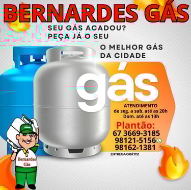 Bernardes Gás, revenda de gás em Paranaíba Vitrine