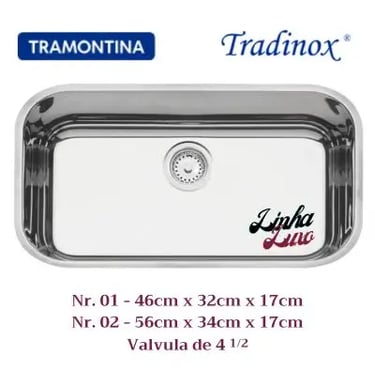 cuba de inox Tramontina numero 01 e 02