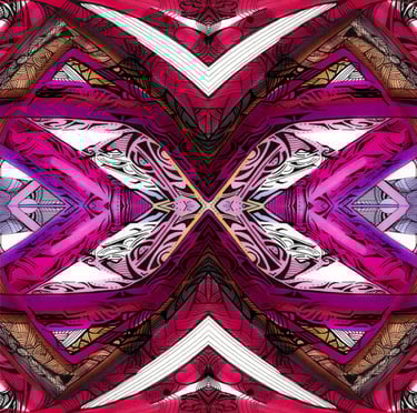 a colorful abstract pattern of a colorful pattern of a pattern of a flower