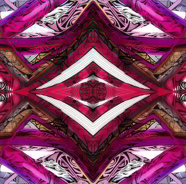 a colorful abstract pattern of a flower