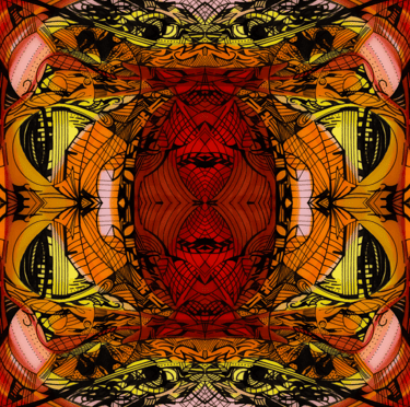 a colorful abstract pattern of a decorative design
