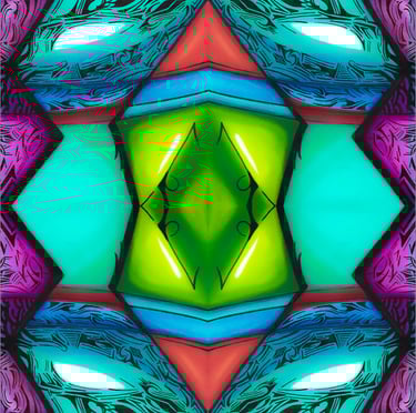 a colorful abstract photograph of a colorful, psychedelic looking image