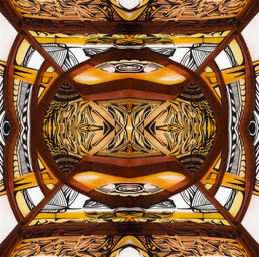 a picture of a large stained glass window