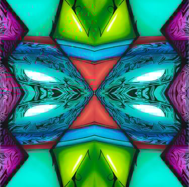 a colorful abstract photograph of a colorful, abstracted image