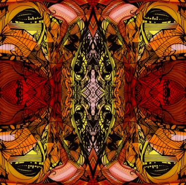 a colorful abstract pattern of a pattern of a pattern of a flower