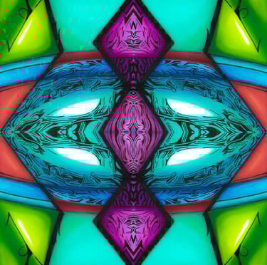 a colorful abstract art work of a colorful abstract design