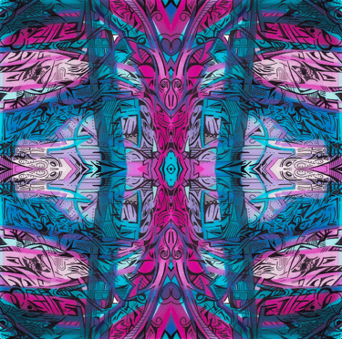 a colorful abstract pattern of a colorful pattern of a pattern of a flower