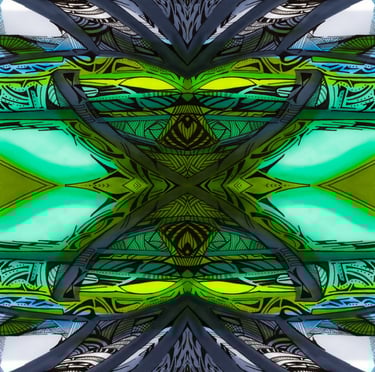 a digital art work of a digital art work of a colorful abstract design