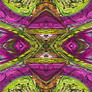 a colorful abstract pattern of a colorful pattern of a flower